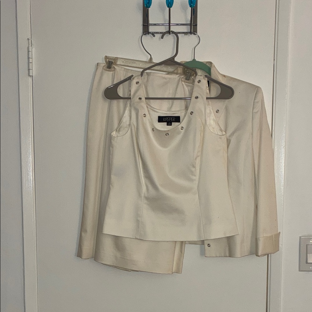 Kasper Cream Blazer and Suit Set